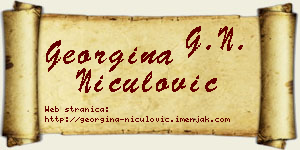 Georgina Niculović vizit kartica